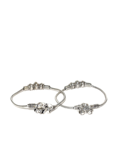 Designer German Silver/Oxidized Anklet/Payal