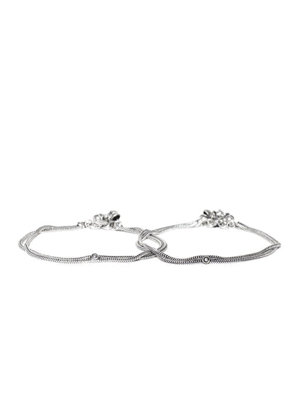 Designer German Silver/Oxidized Anklet/Payal