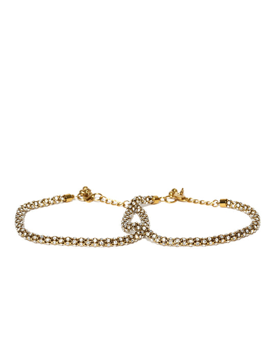 Designer Stone Embellished Anklet/Payal