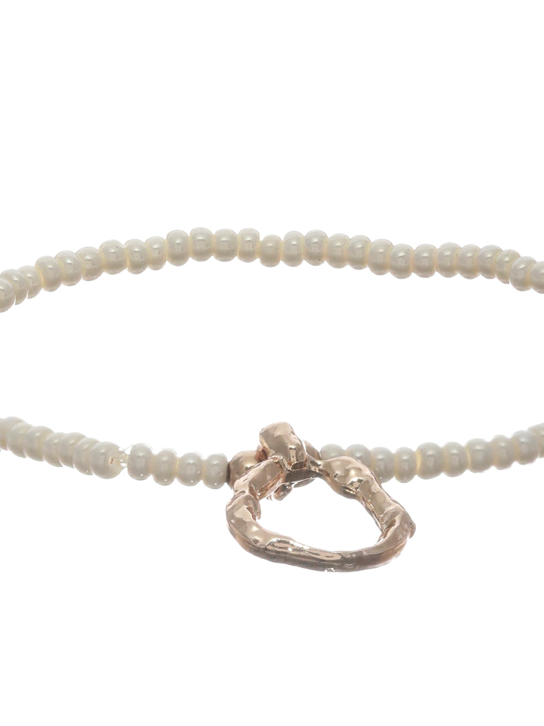 Prita Artificial Stone Rose Gold Plated Link Bracelet Set of 3