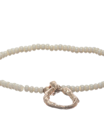 Prita Artificial Stone Rose Gold Plated Link Bracelet Set of 3