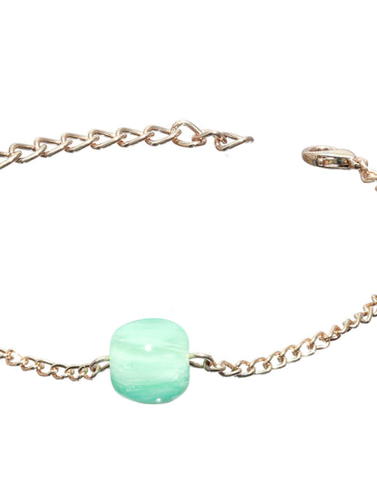 Prita Artificial Stone Rose Gold Plated Link Bracelet Set of 3