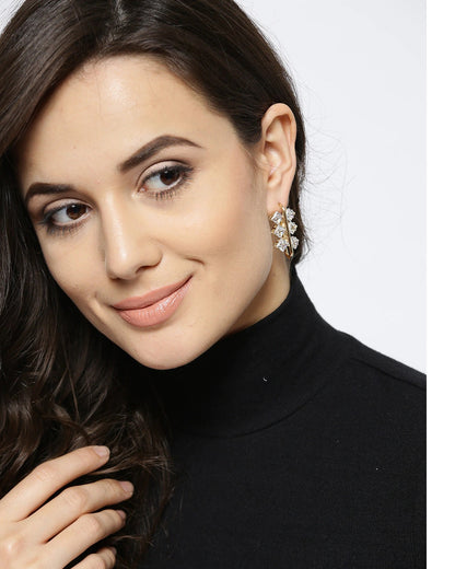 Designer Elegant Crystal Stud Earrings