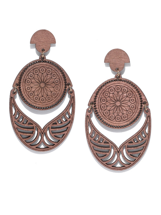 Dangler Wooden Earrings For Girls And Wome