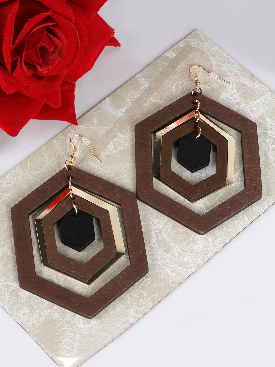 Multilayer Wooden Earrings For Girls/Women