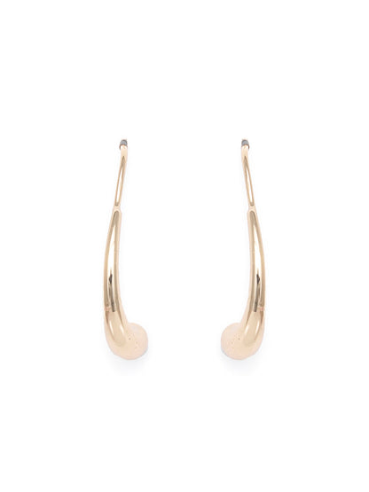 Classic Curves - Gold Plated Half Hoop Drop Earrings