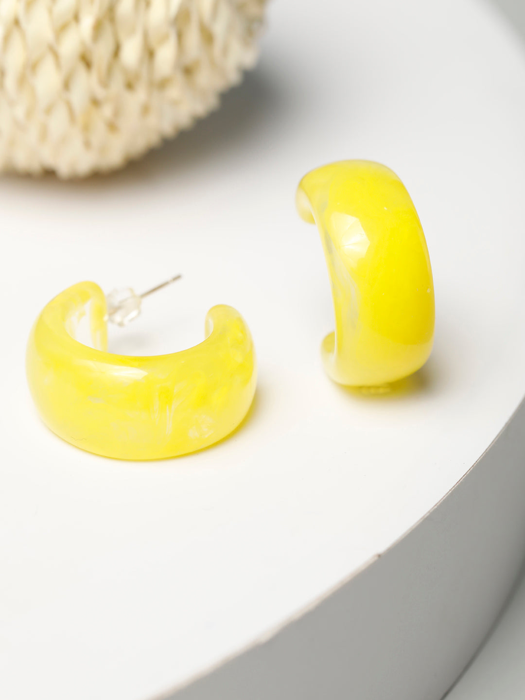 Western Yellow Half Hoop Earring