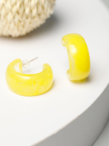 Western Yellow Half Hoop Earring