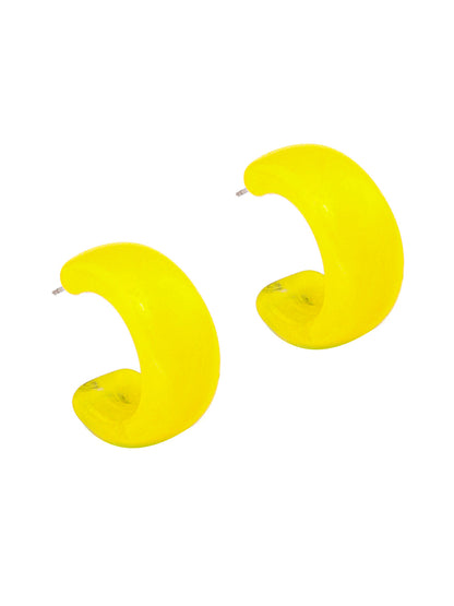 Western Yellow Half Hoop Earring