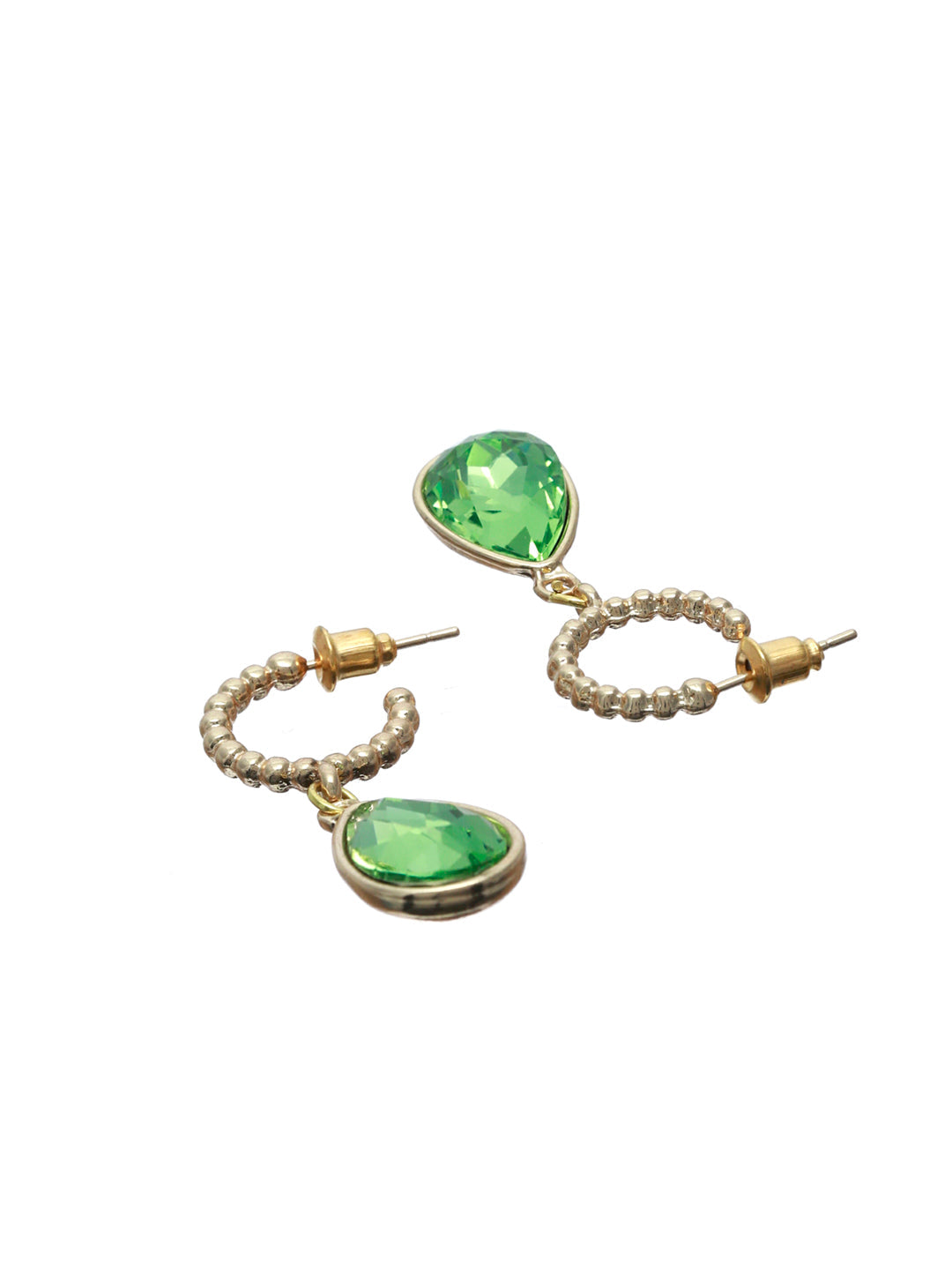 Prita Green Stone Tear Drop Earrings