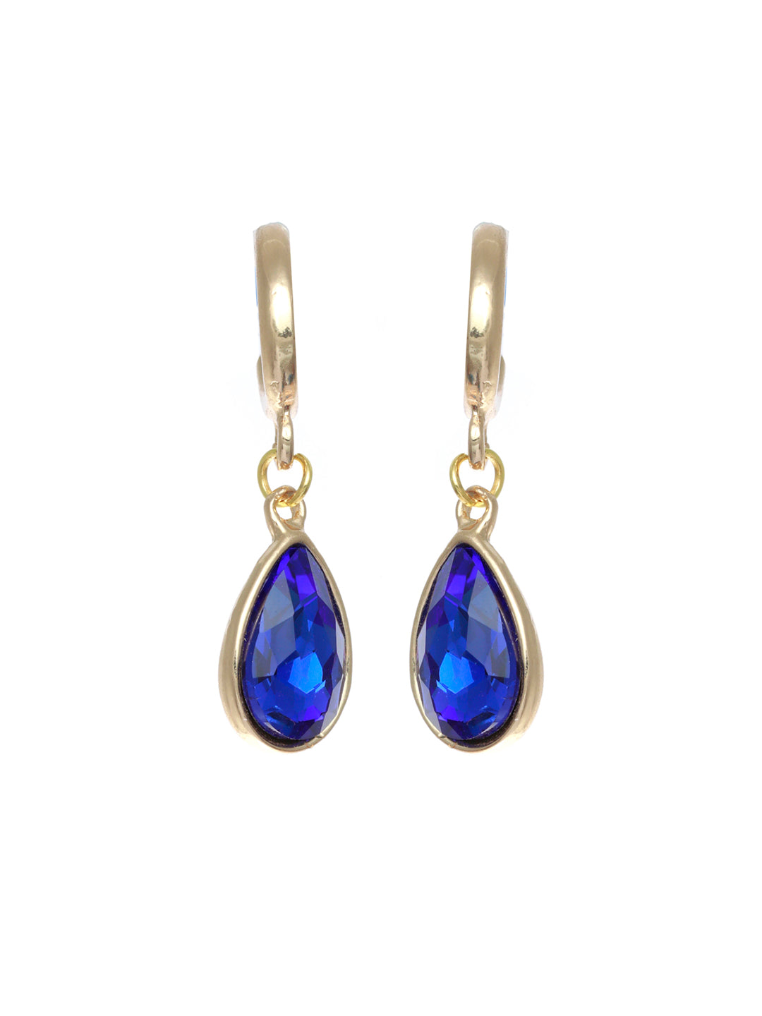 Prita Blue Stone Tear Drop Earrings