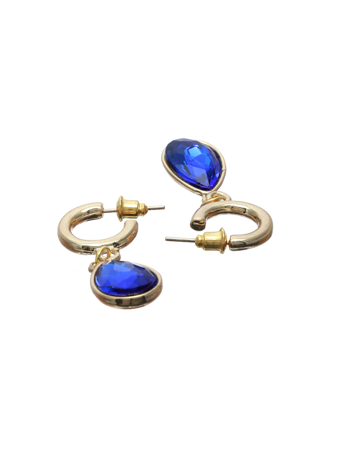 Prita Blue Stone Tear Drop Earrings