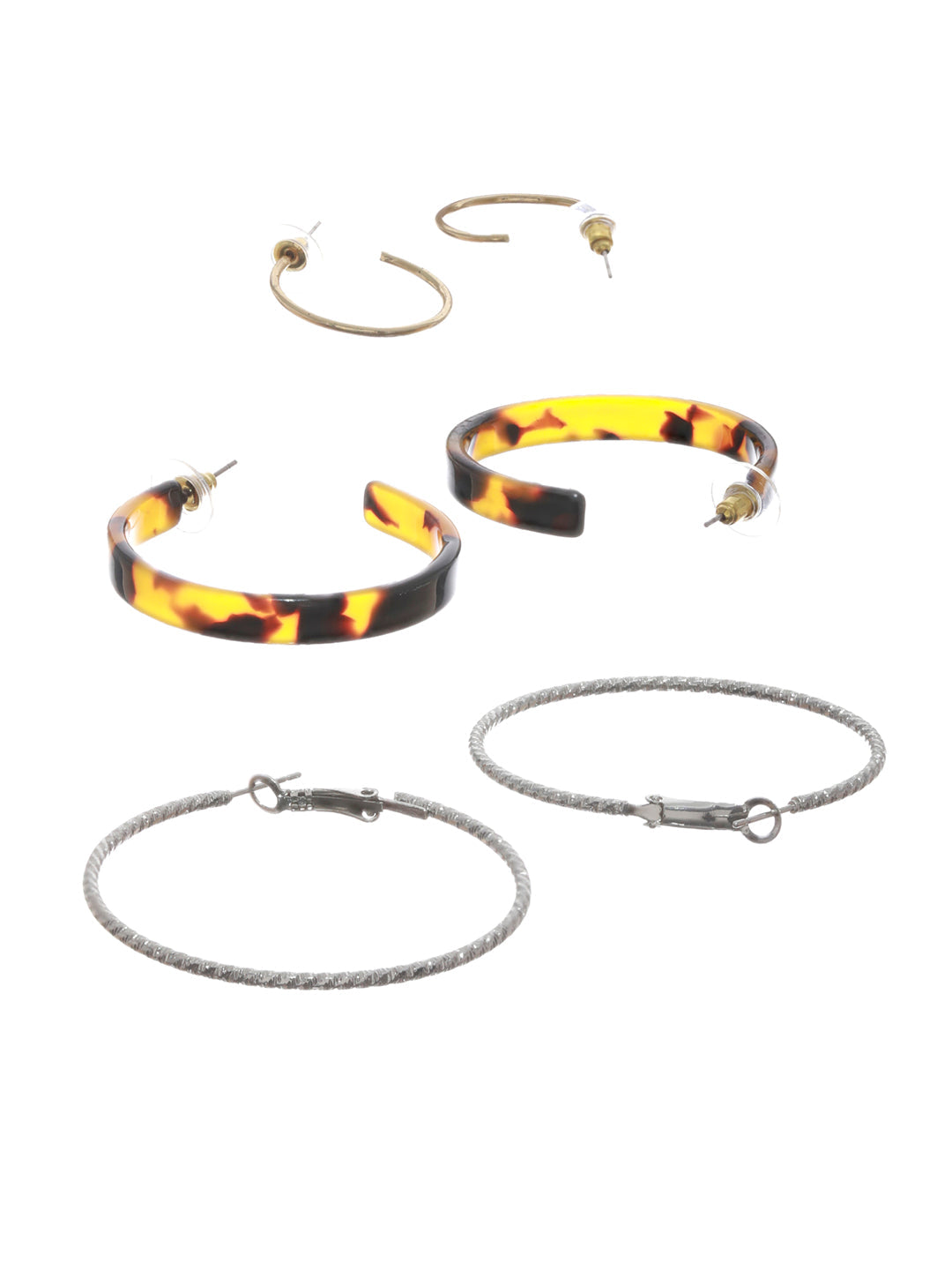 Prita Contemporary Hoop Earrings Set of 3
