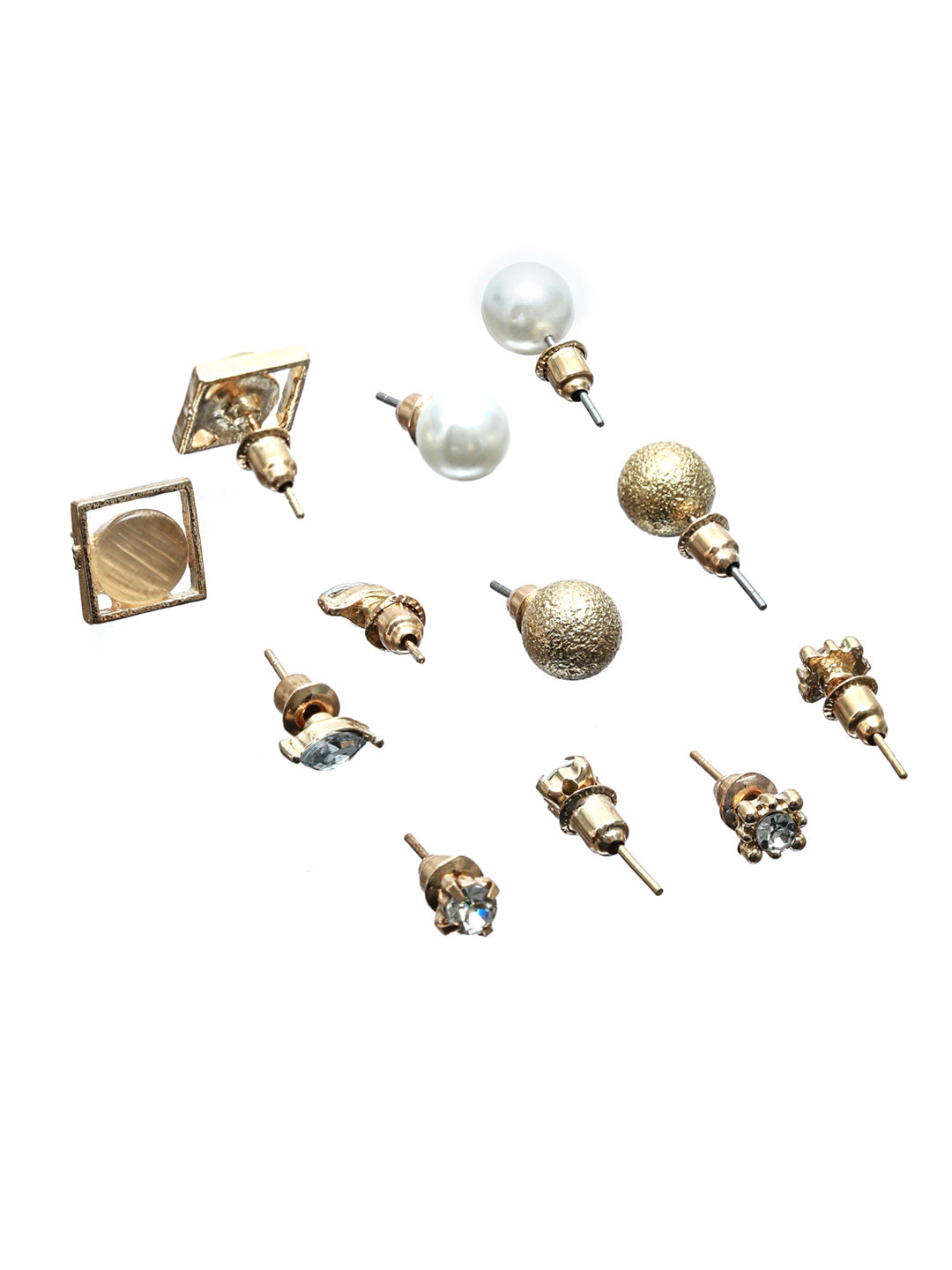 Prita Rose Gold Mini Hoops and Studs Set
