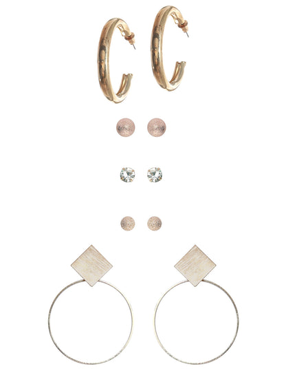 Prita Sparkling American Diamond Earring Set of 6