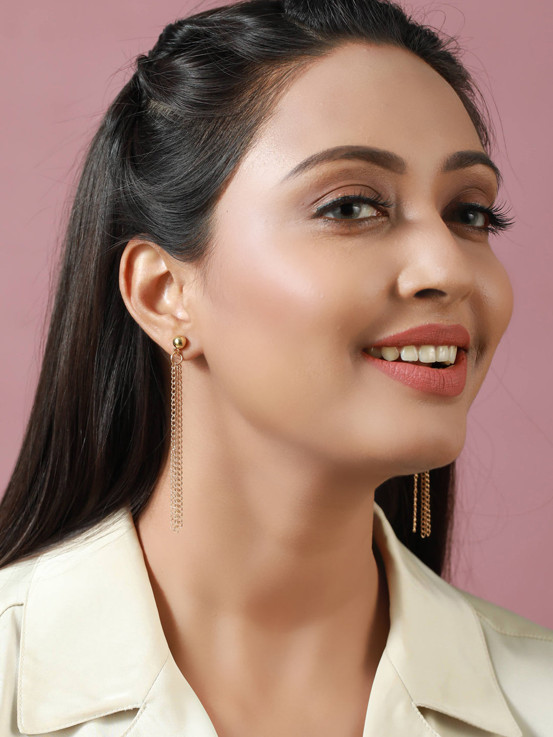 Prita Contemporary Rose Gold Earrings Set of 6
