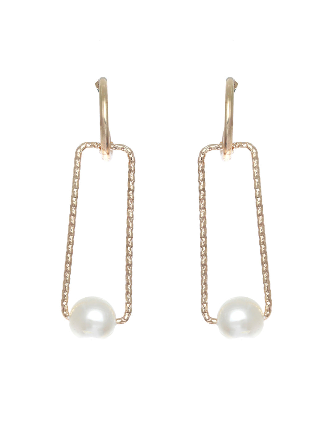 Prita Pearl Geometric Drop Earrings