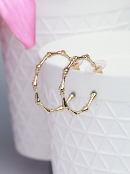 Prita Minimal Gold Plated Half Hoops