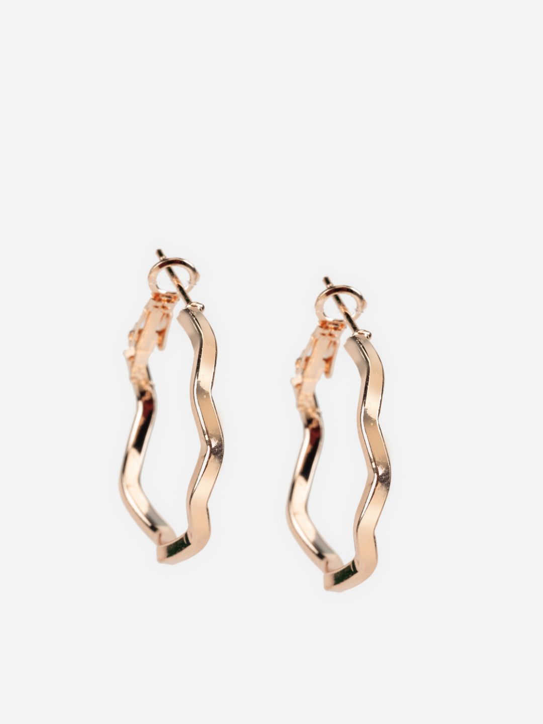 Solitaire Pearl Stud and Wave Hoop Earrings Set of 6