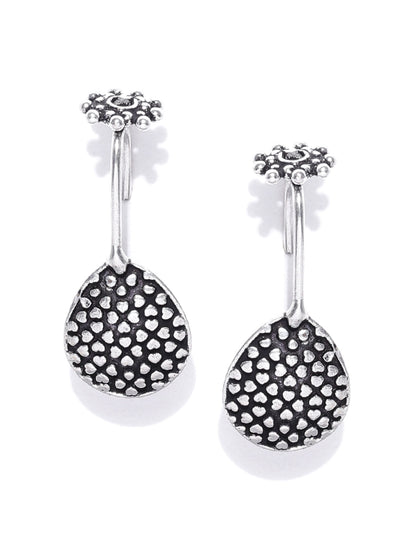 Silver Plated Oval Earcuff For Women