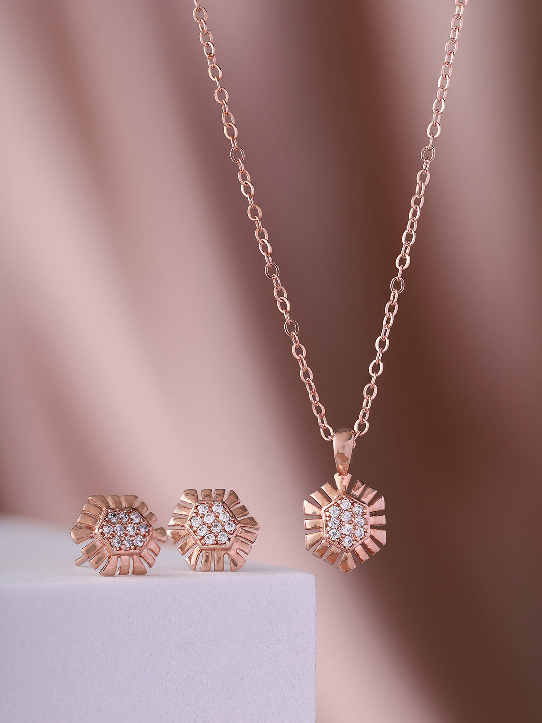 Prita American Diamond Valentine's Necklace