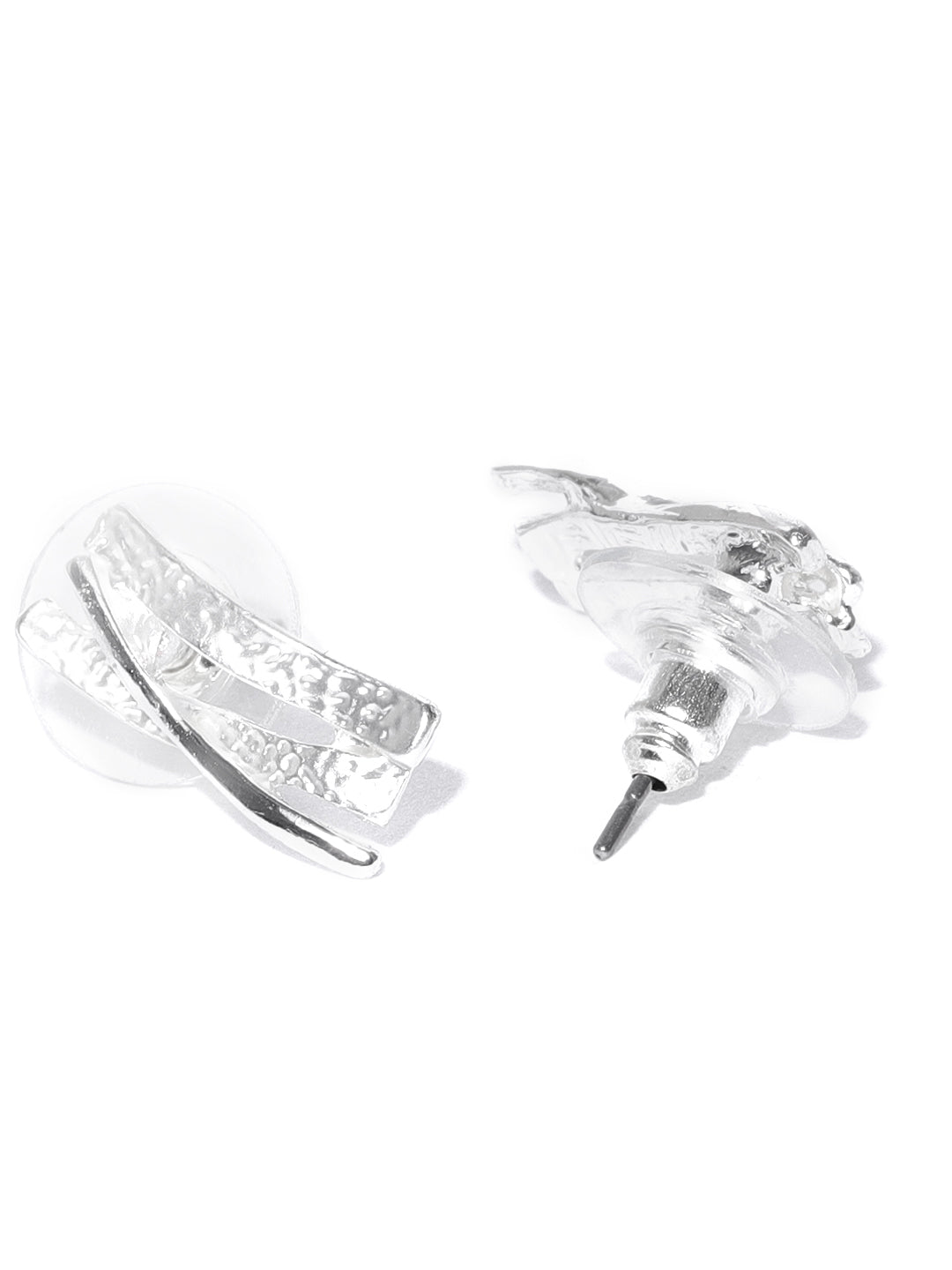 Silver Plated Textured Pendant Set