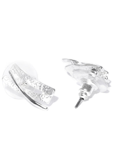 Silver Plated Textured Pendant Set
