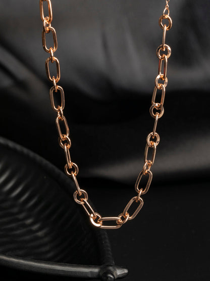 Rose Gold Plated Link Statment Necklace