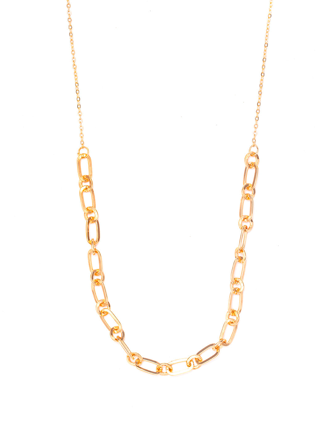 Rose Gold Plated Link Statment Necklace