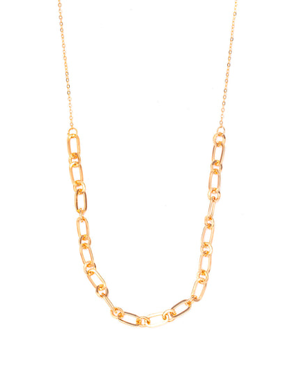 Rose Gold Plated Link Statment Necklace