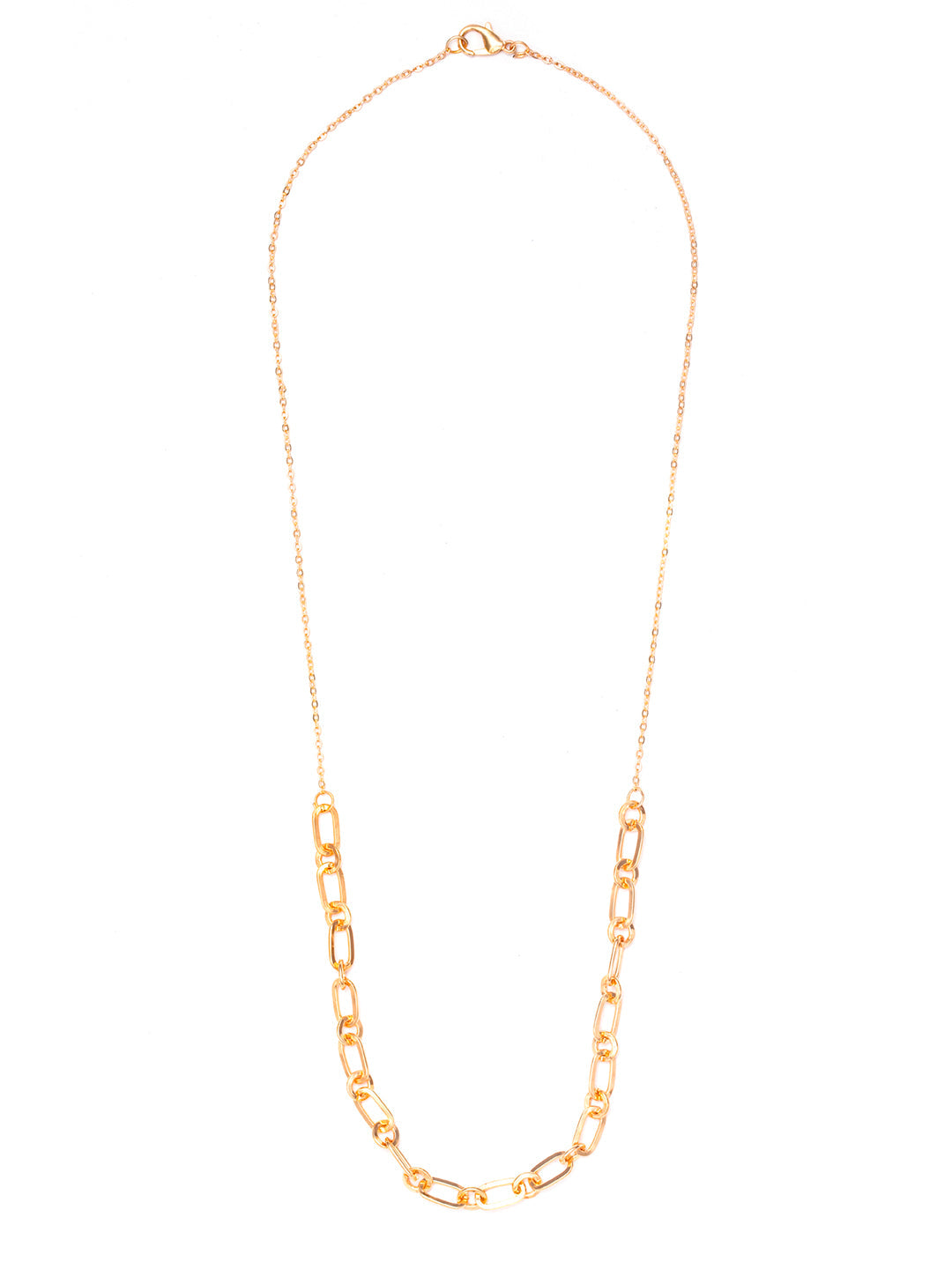 Rose Gold Plated Link Statment Necklace