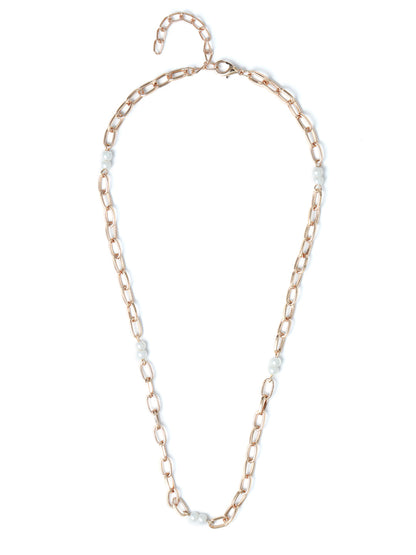 Prita Pearl Studded Chunky Linked Necklace