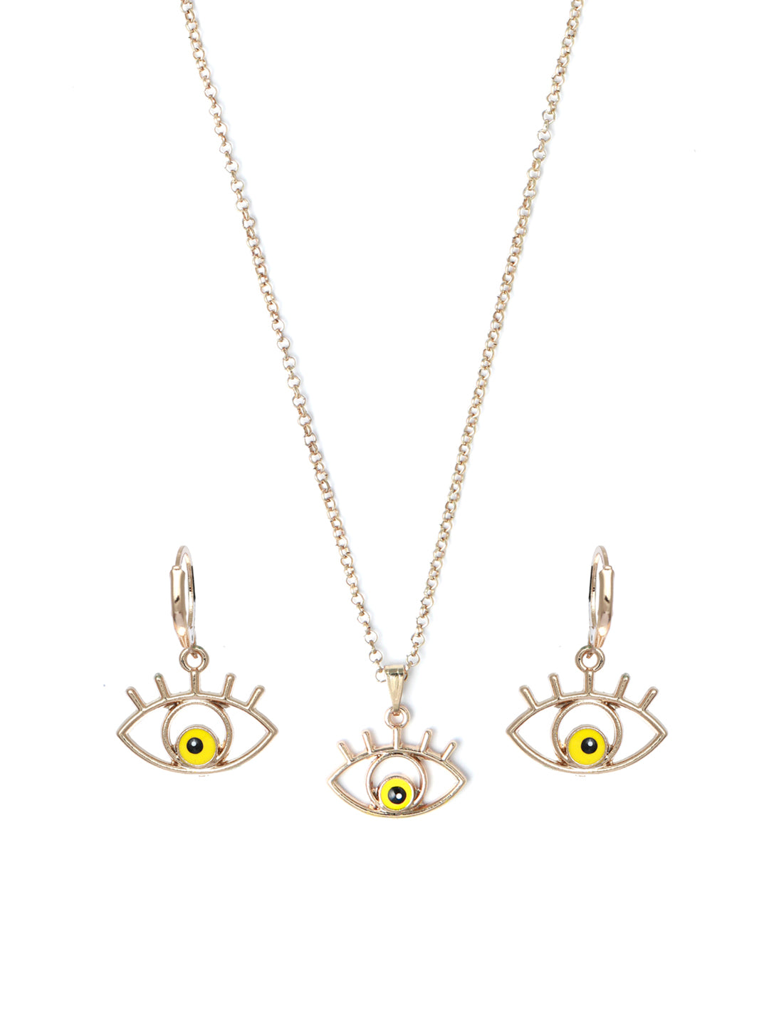 Prita Evil Eye Rose Gold Jewellery Set