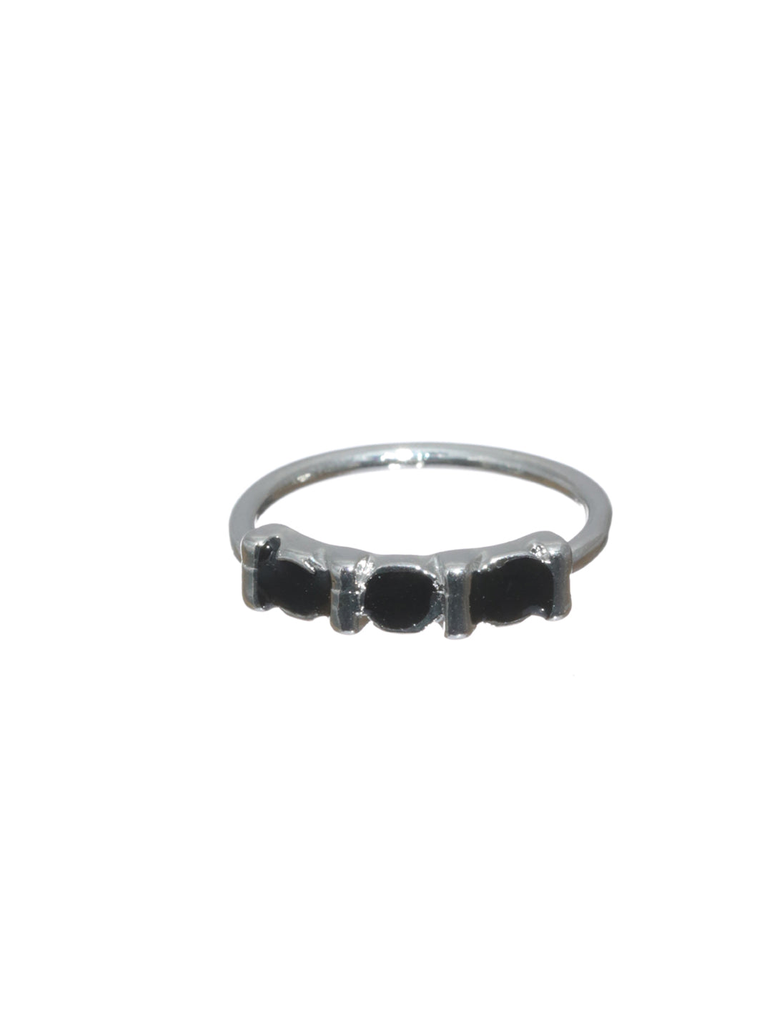 Prita Fashionable Silver Plated Ring Set of 9