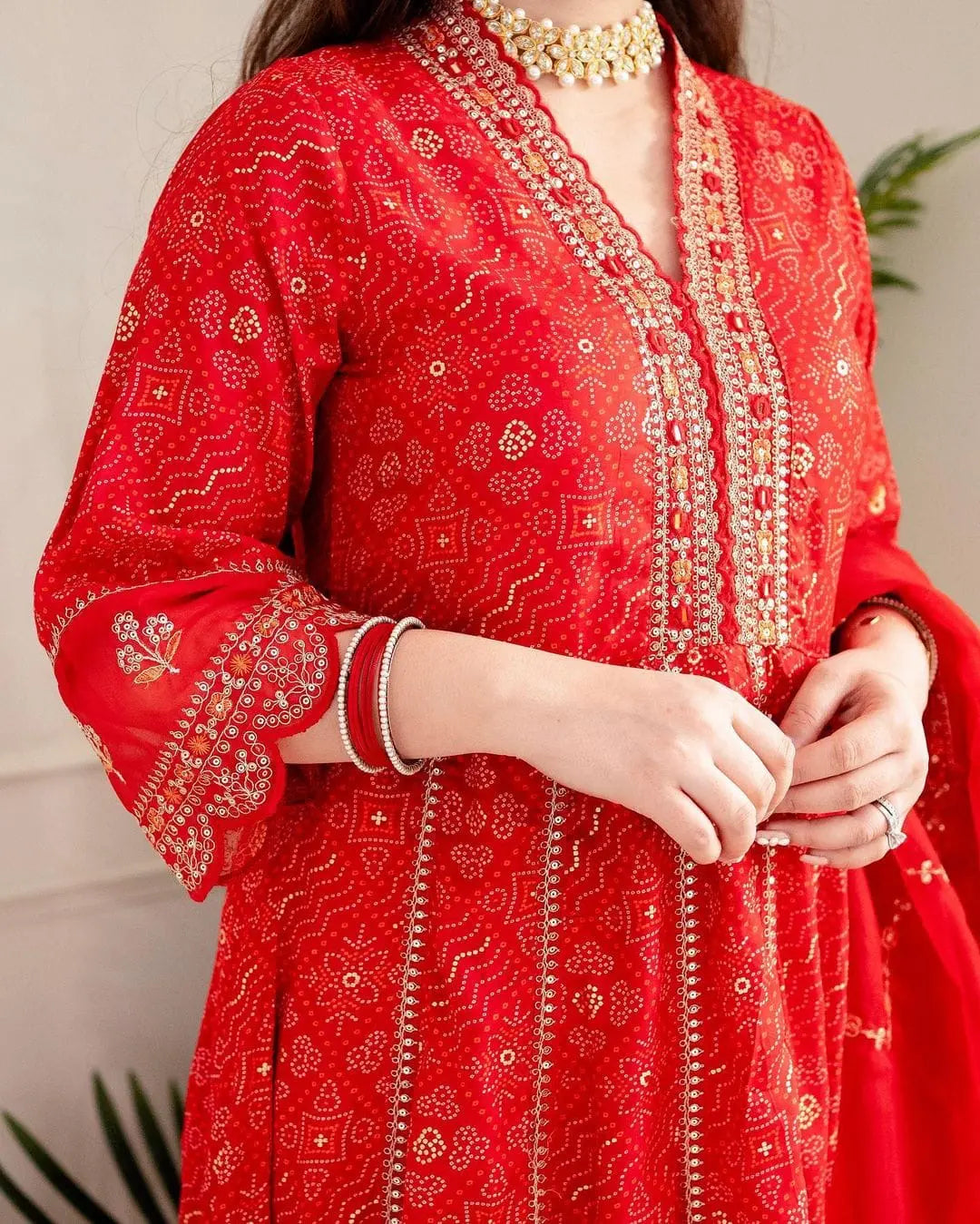 Premium Zari Weaving Printed Kurti Pant Dupatta Set (Stitched) - Premium  from Ethenika.com - Just INR 2590! Shop now at Ethenika.com 