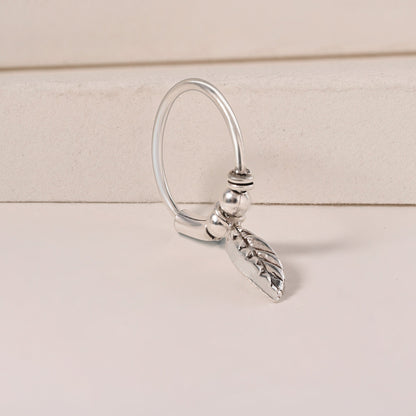 Leaf Hoop Nose Ring