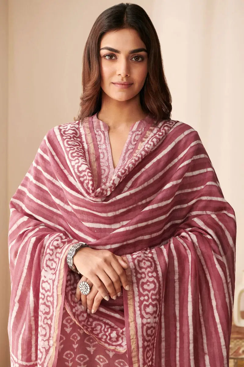 Moti Work Block Print work Kurti Pant Dupatta Set for Summer - Premium  from Ethenika.com - Just INR 2190! Shop now at Ethenika.com 