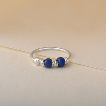 Small Blue Bead Nose Ring
