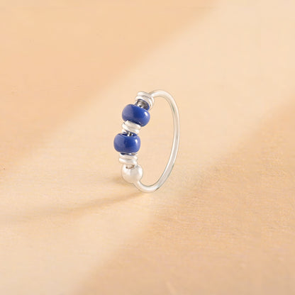 Small Blue Bead Nose Ring