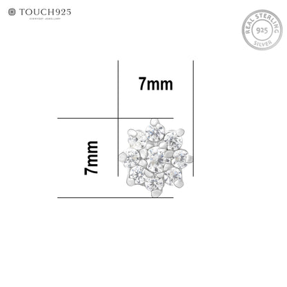Tara Bloom Silver Nose Pin