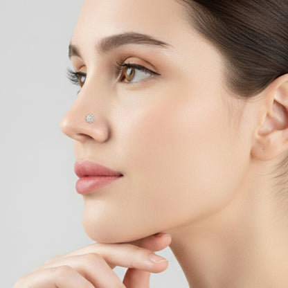Tara Bloom Silver Nose Pin