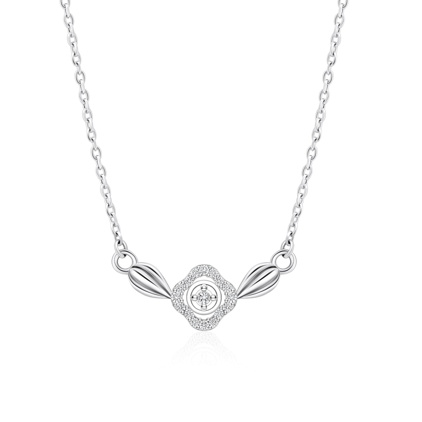 Rose Motif Silver Mangalsutra