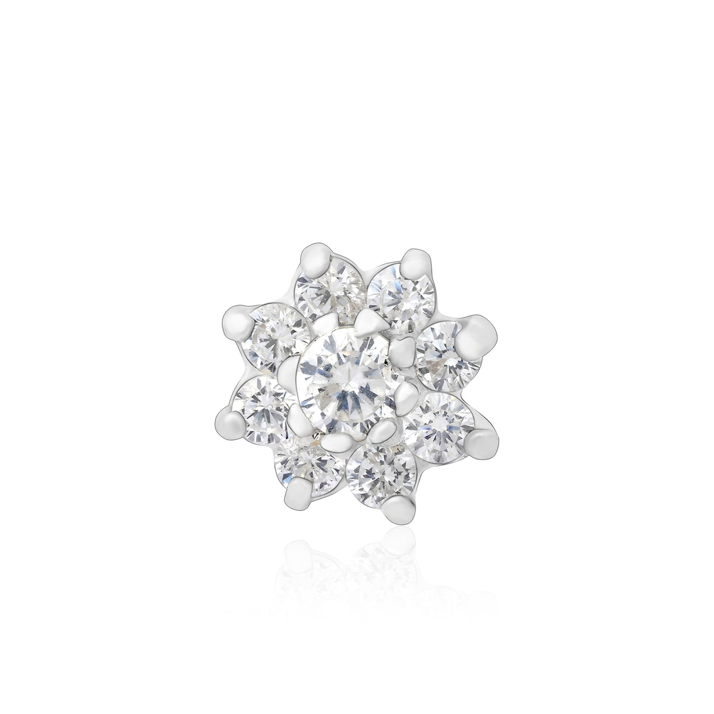 Petal Cluster Silver Nose Pin