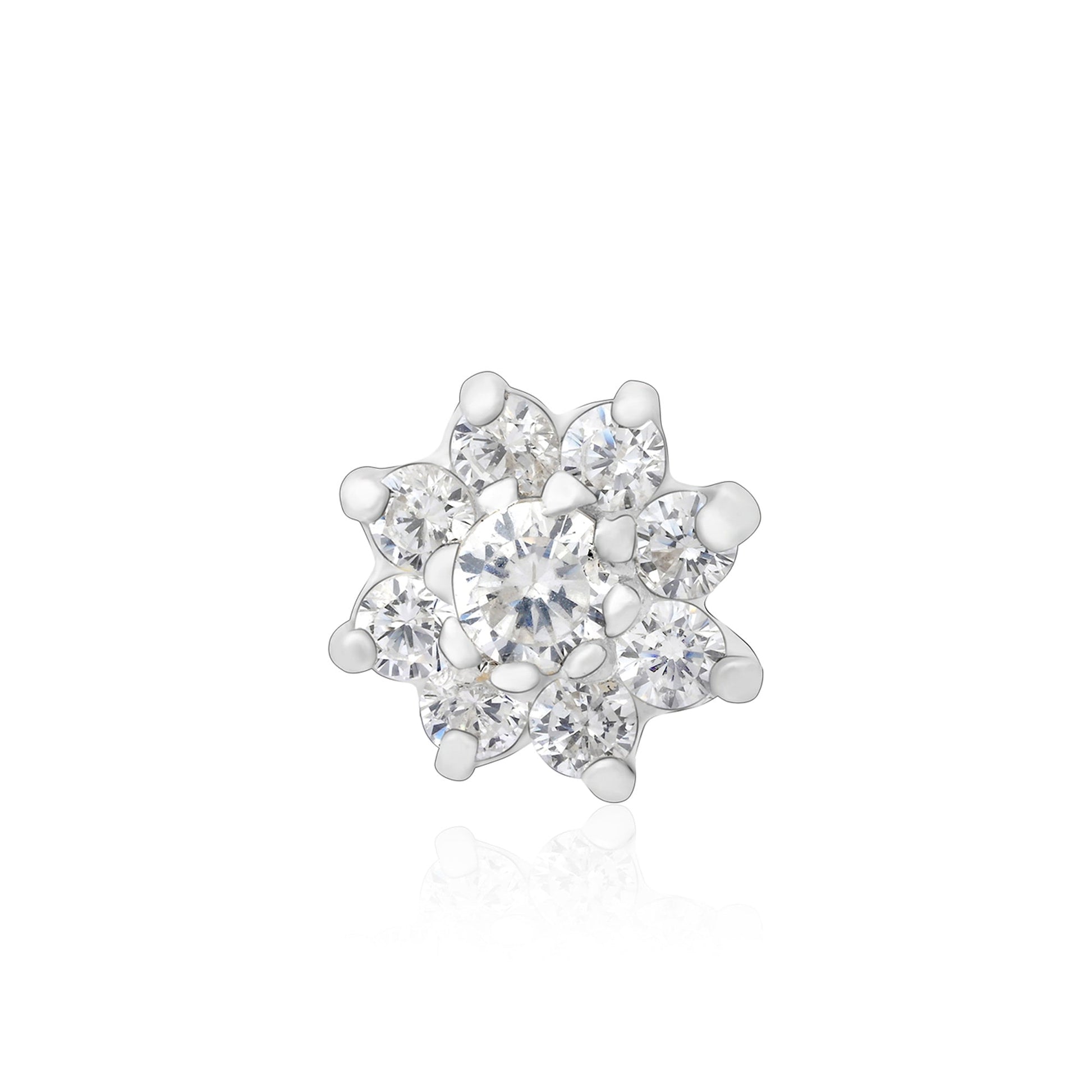 Petal Cluster Silver Nose Pin