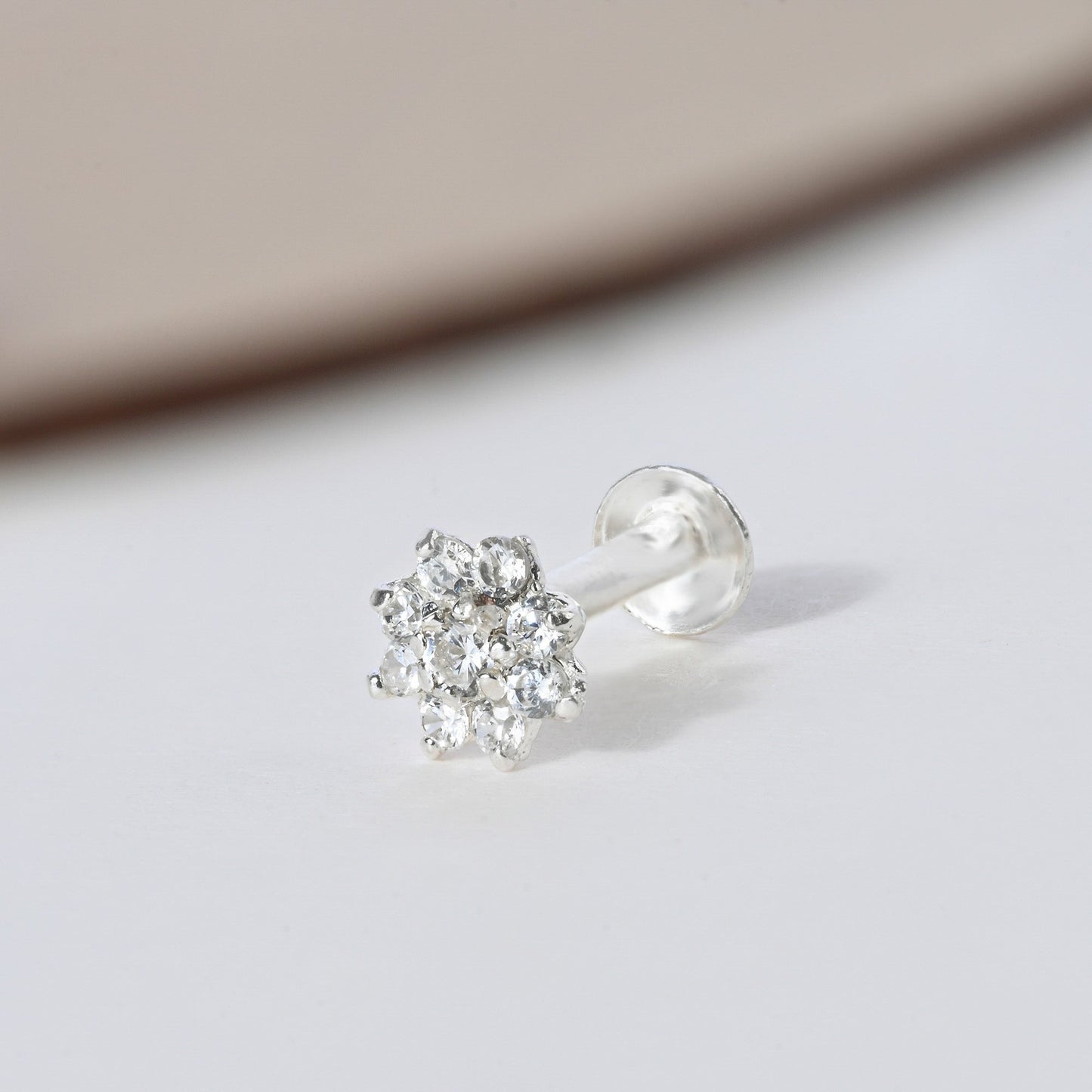 Petal Cluster Silver Nose Pin