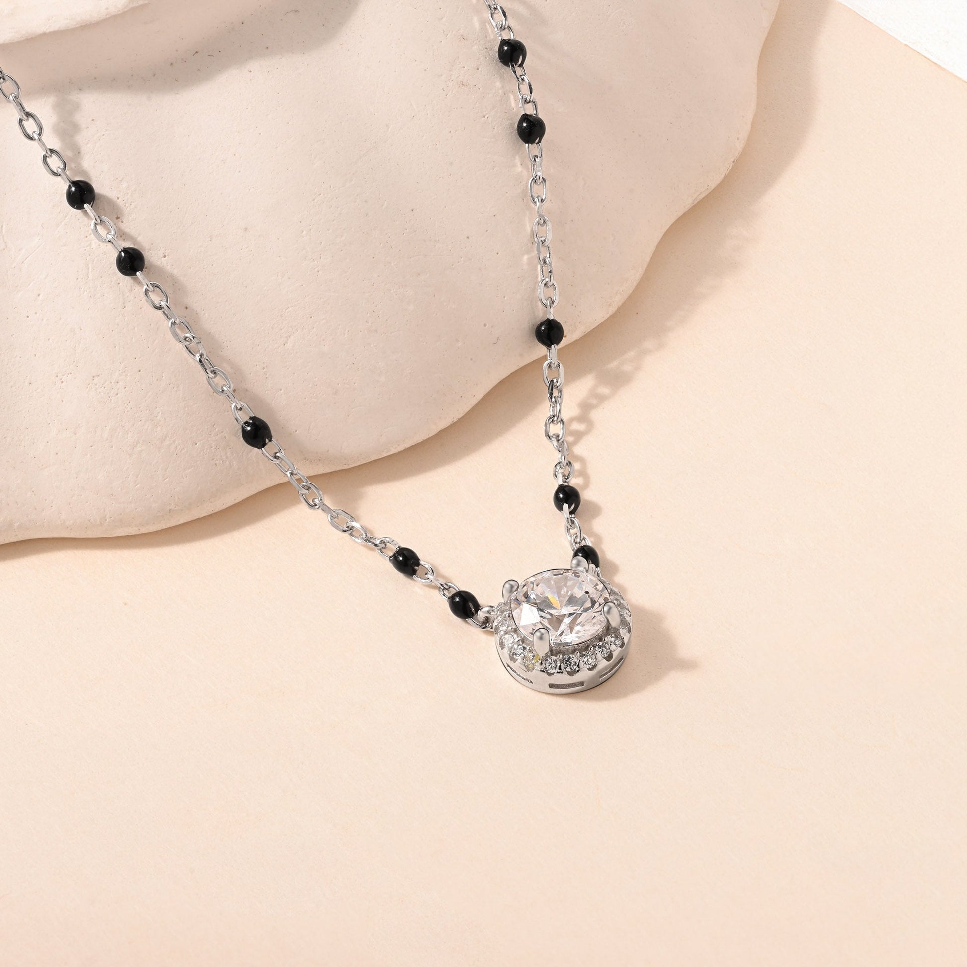 Round Halo Mangalsutra