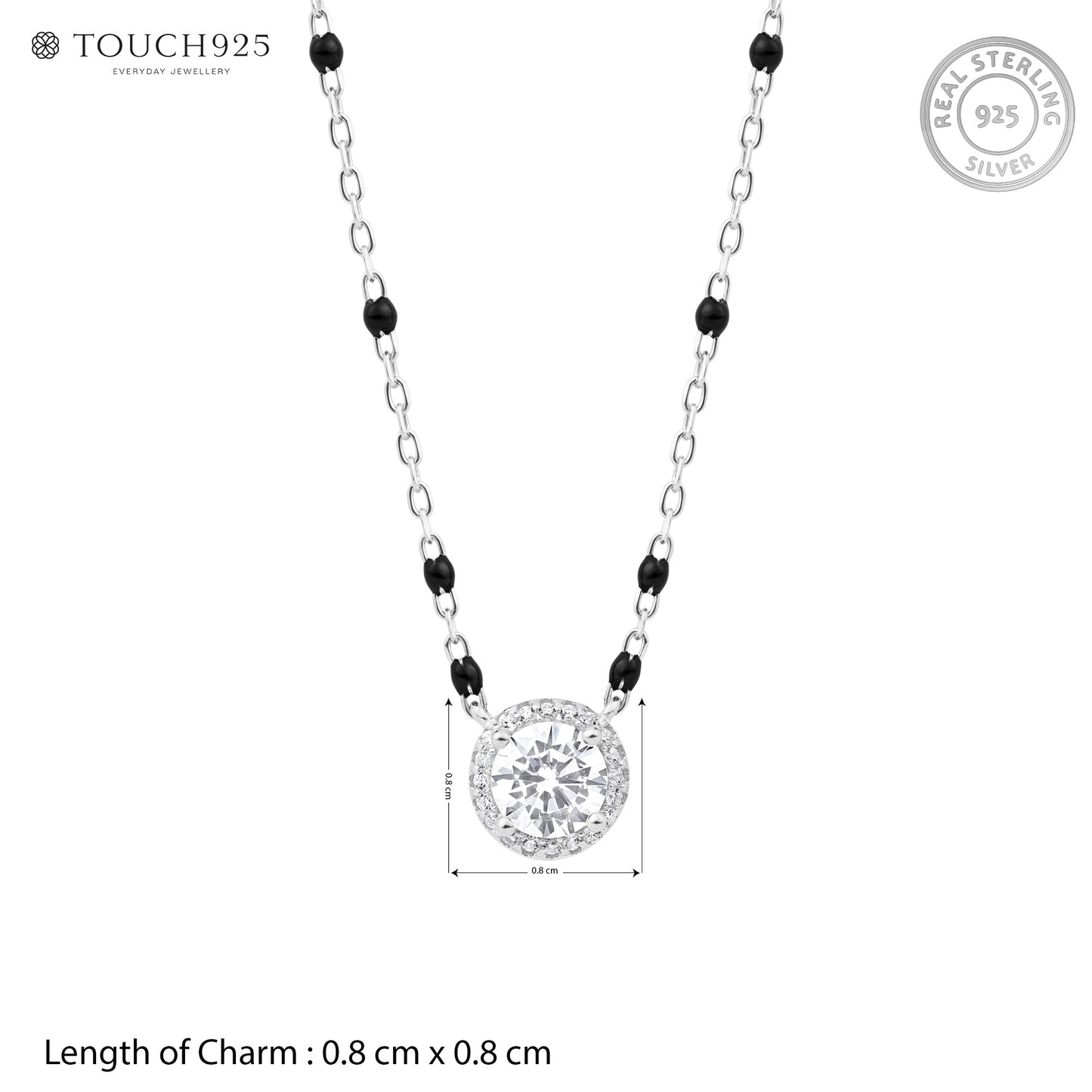 Round Halo Mangalsutra