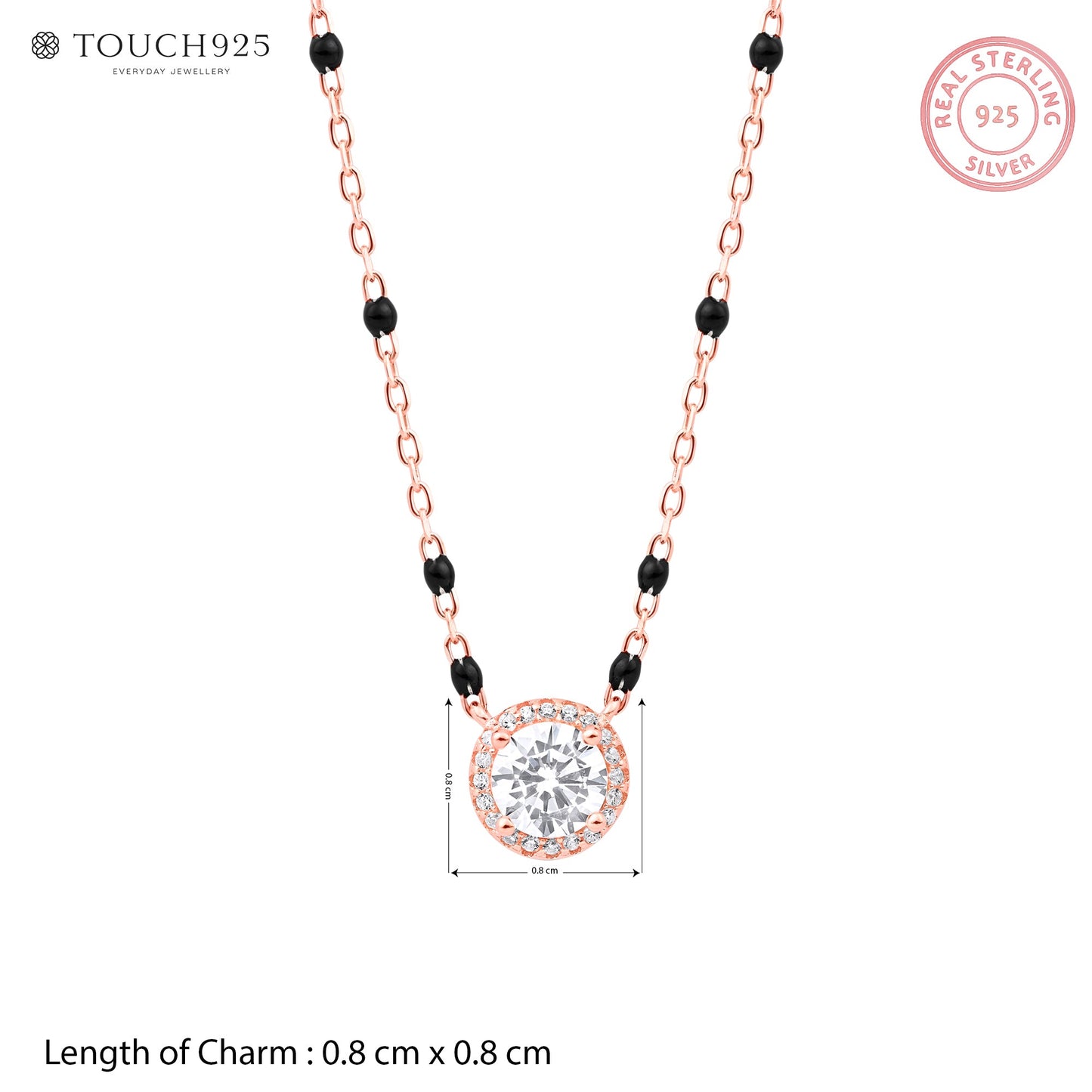 Round Halo Mangalsutra