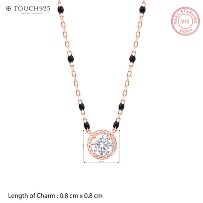 Round Halo Mangalsutra