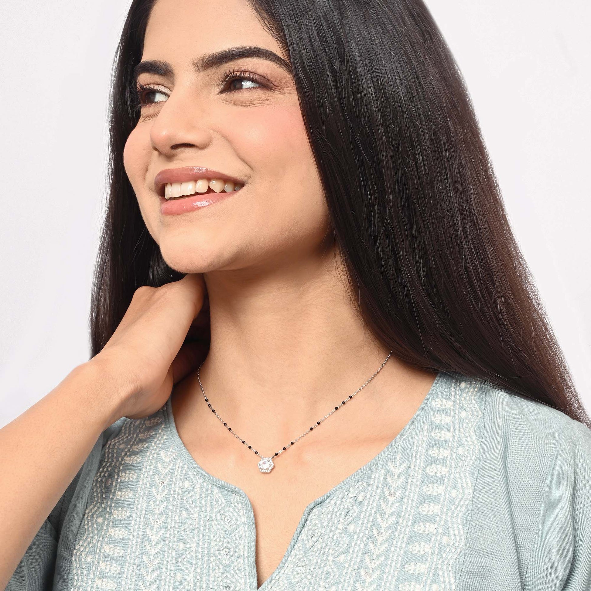 Celeste Hex Halo Mangalsutra